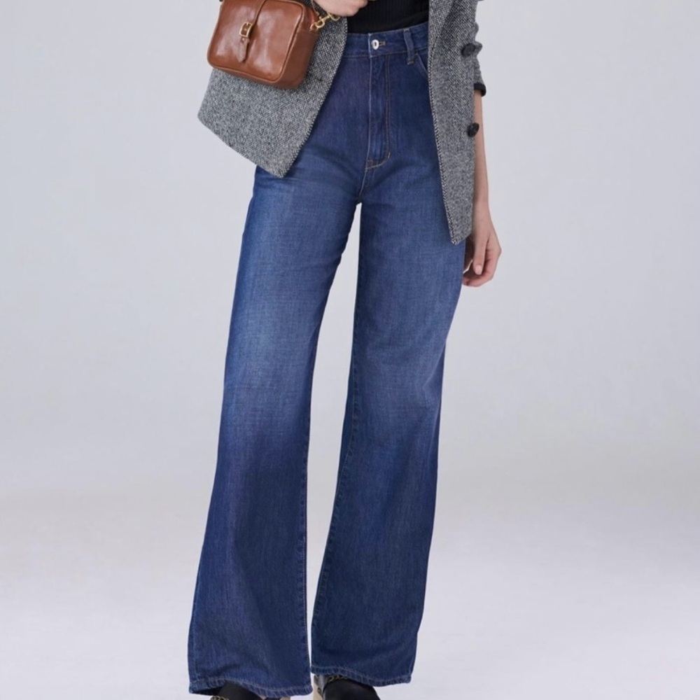 Anthropologie Blue Flare & Wide Leg Jeans